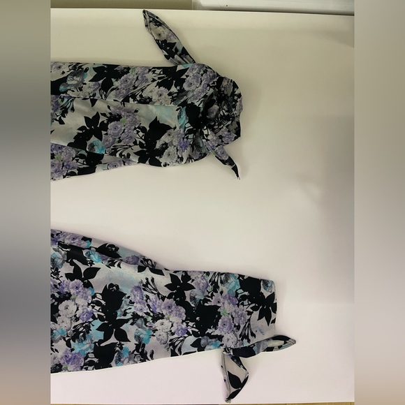 ASTR the Label Floral Print Ankle Tie Pants | Size Small - Picture 4 of 6